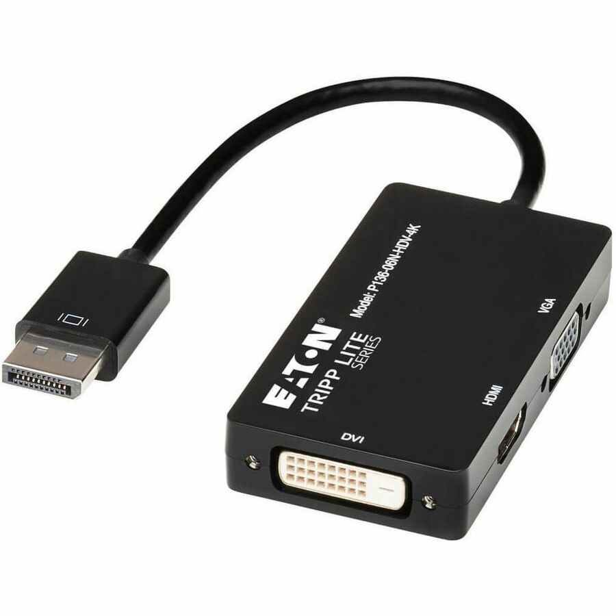 Eaton Tripp Lite Series DisplayPort 1.2 to HDMI/DVI/VGA Converter Adapter - 4K Support