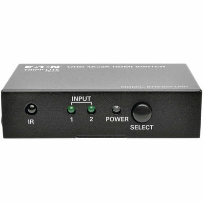 Eaton Tripp Lite Series B119-002-UHD 2-Port HDMI Switch with Remote Control for 4K Video and Surround Sound