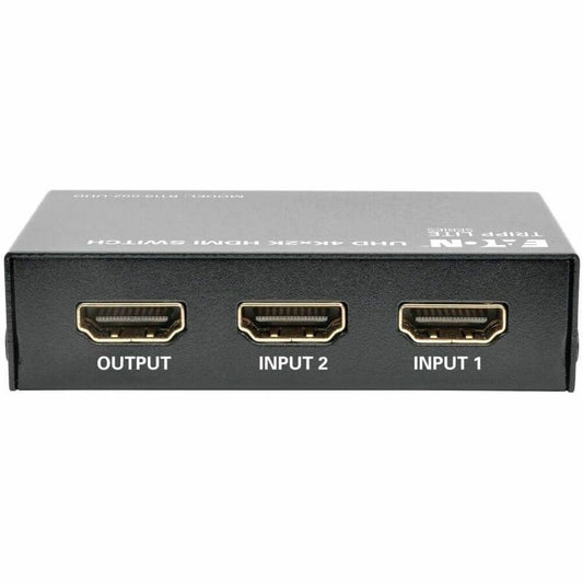 Eaton Tripp Lite Series B119-002-UHD 2-Port HDMI Switch with Remote Control for 4K Video and Surround Sound