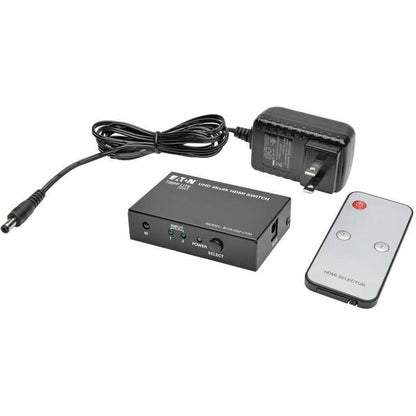 Eaton Tripp Lite Series B119-002-UHD 2-Port HDMI Switch with Remote Control for 4K Video and Surround Sound