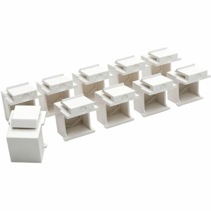 Eaton Tripp Lite Series N040-010-WH Snap-In Blank Keystone Jack Insert, White, 10 Pack