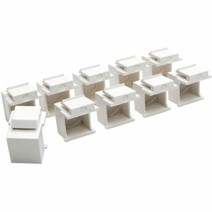 Eaton Tripp Lite Series N040-010-WH Snap-In Blank Keystone Jack Insert, White, 10 Pack