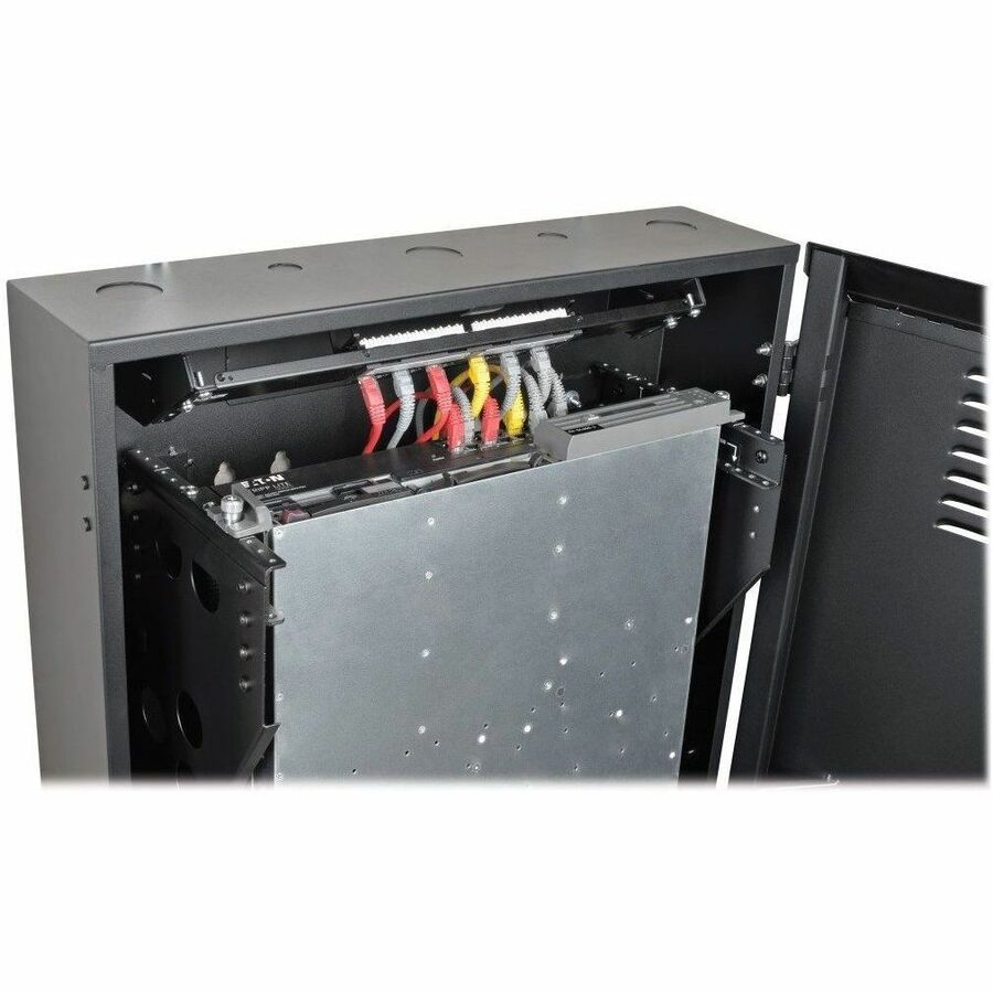 Eaton Tripp Lite Series SmartRack SRWF6U Wall-Mount 6U Steel Rack Enclosure Cabinet for Network Equipment