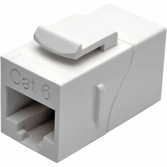 Eaton Tripp Lite Series N235-001-WH Cat6 Straight-Through Modular In-Line Snap-In Coupler, White