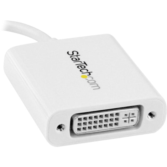 StarTech.com USB-C to DVI Adapter - White - Thunderbolt 3 Compatible - Supports 1920x1200 Resolution - Part Number CDP2DVIW