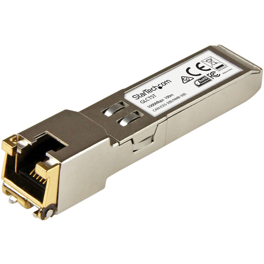StarTech.com Cisco GLC-T Compatible 10-Pack SFP Modules - 1000Base-T Gigabit Ethernet Transceivers with RJ45 Connectors