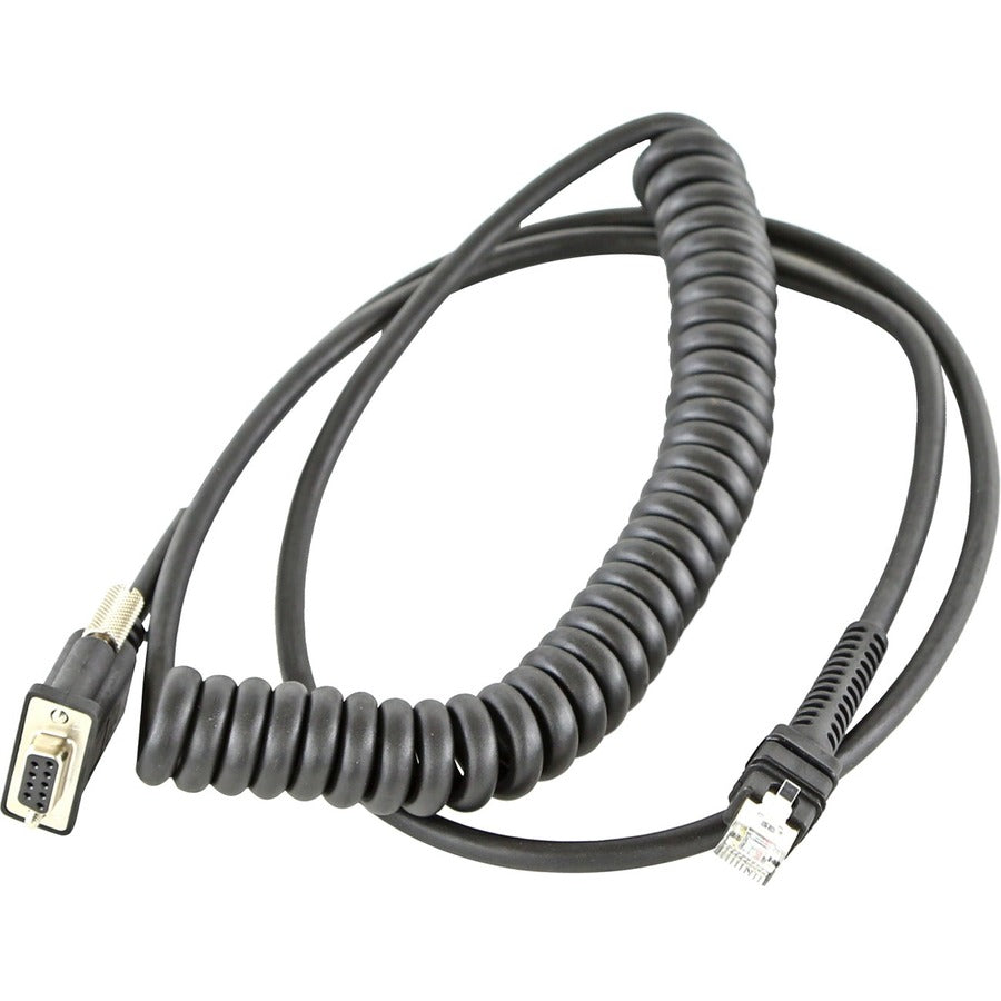Zebra Technologies CBA-R71-C09ZAR Serial Data Transfer Cable - 9 ft Coiled RS-232 Cable