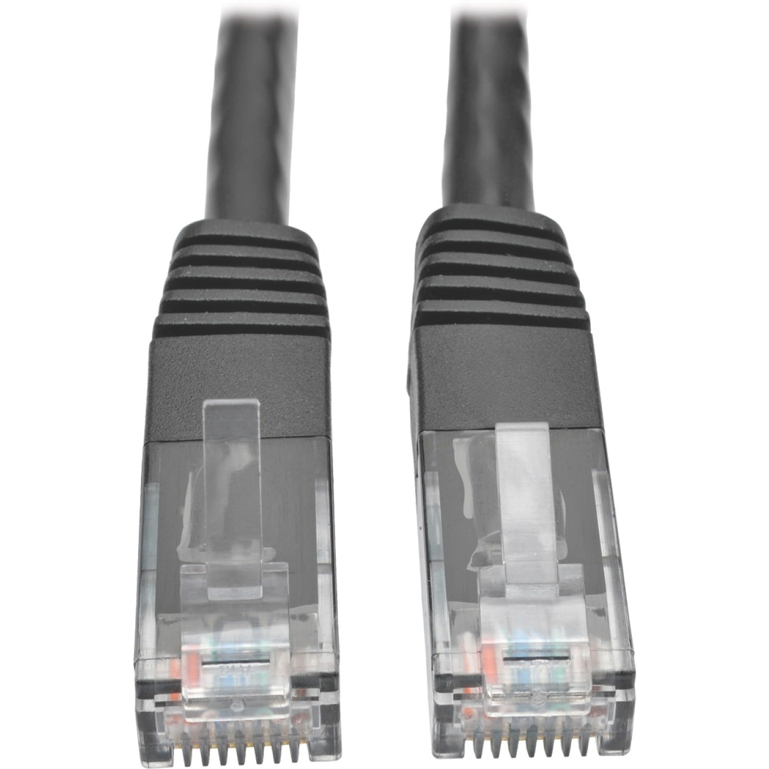 Eaton Tripp Lite Series Cat6 Gigabit Molded Patch Cable, 15 ft, Black - RJ45 Male to Male Ethernet Cable for High-Speed Network Applications