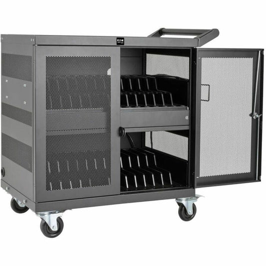 Eaton Tripp Lite Series CSC32USB 32-Device USB Charging Cart with Locking Steel Cabinet