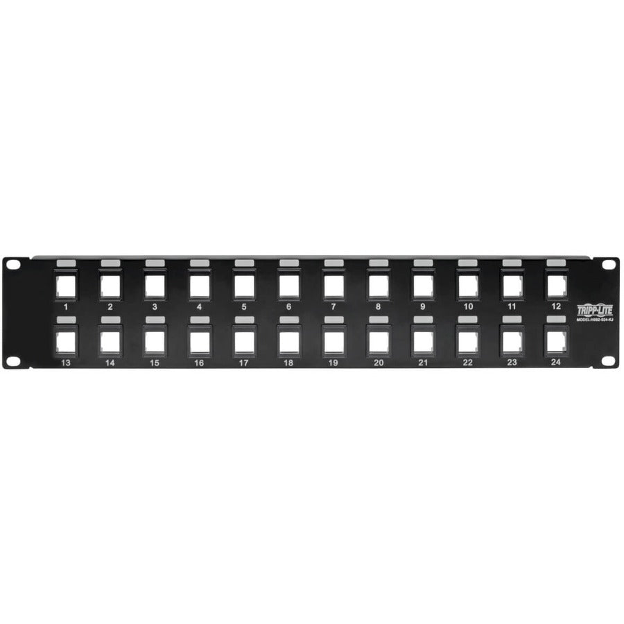 Eaton Tripp Lite Series 24-Port 2U Rack-Mount Unshielded Blank Keystone Patch Panel N062-024-KJ