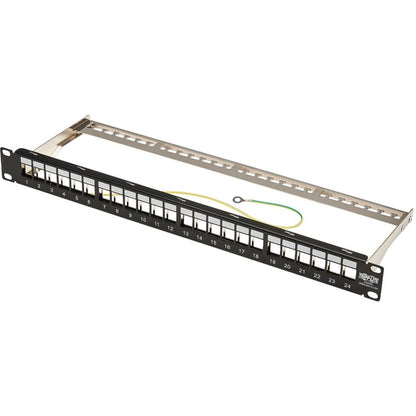 Eaton Tripp Lite Series 24-Port 1U Rack-Mount Shielded Blank Keystone/Multimedia Patch Panel (Part N062-024-KJ-SH)