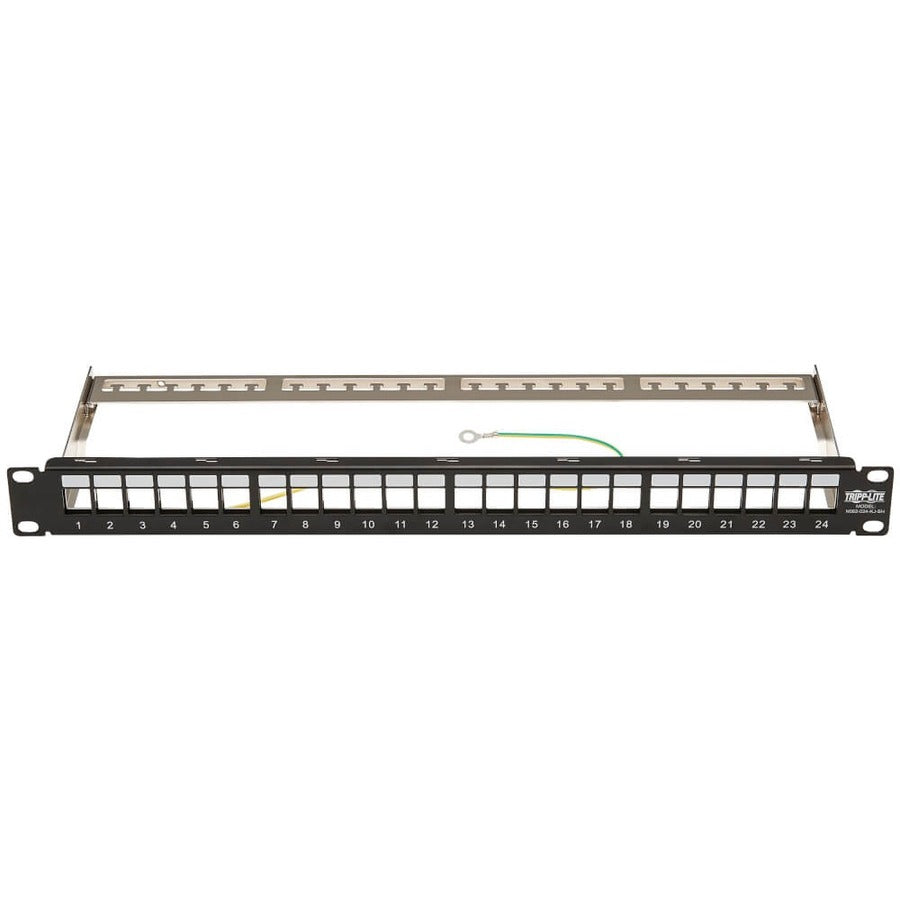 Eaton Tripp Lite Series 24-Port 1U Rack-Mount Shielded Blank Keystone/Multimedia Patch Panel (Part N062-024-KJ-SH)