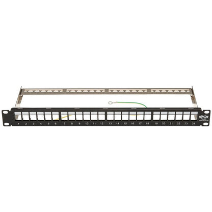Eaton Tripp Lite Series 24-Port 1U Rack-Mount Shielded Blank Keystone/Multimedia Patch Panel (Part N062-024-KJ-SH)