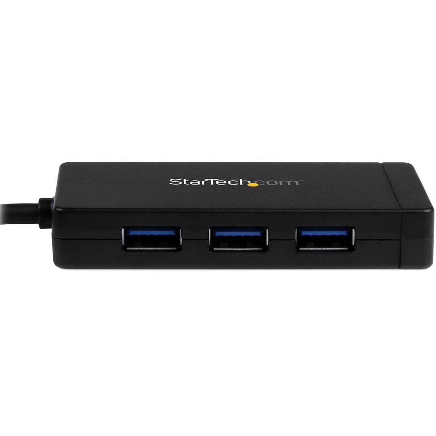 StarTech.com HB30C3A1GE 3-Port USB 3.0 Hub with Gigabit Ethernet for USB-C Laptops