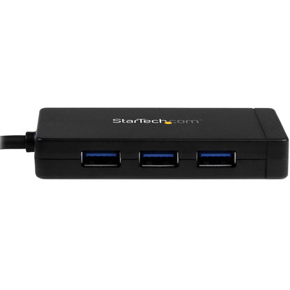 StarTech.com HB30C3A1GE 3-Port USB 3.0 Hub with Gigabit Ethernet for USB-C Laptops