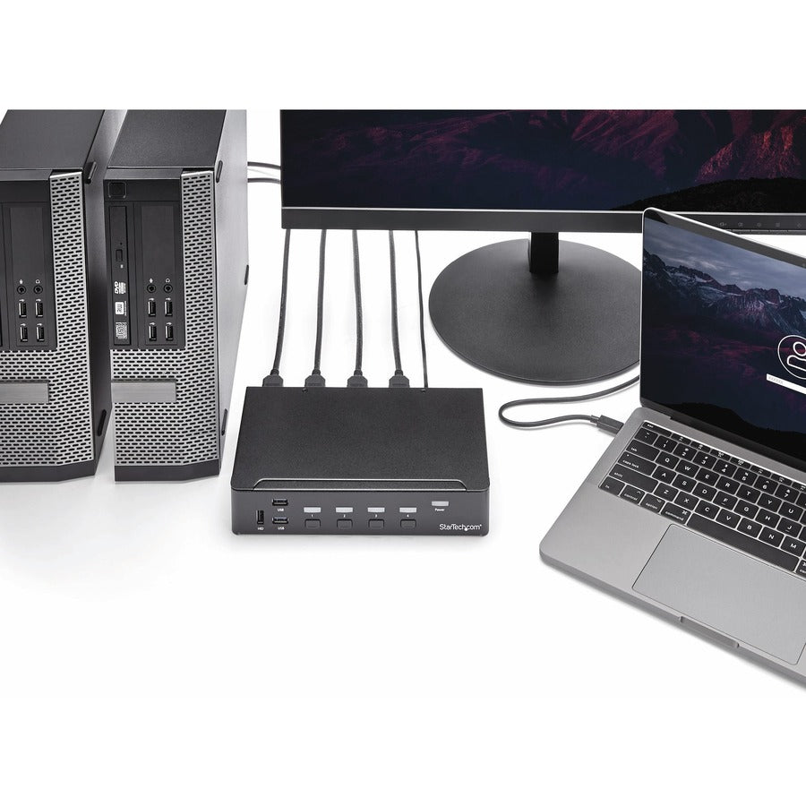 StarTech.com 4-Port HDMI KVM Switch with USB 3.0 Hub and 1080p Support