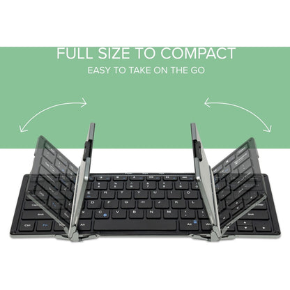 Plugable BT-KEY3XL Folding Bluetooth Keyboard with Case and Stand for Tablets and Smartphones