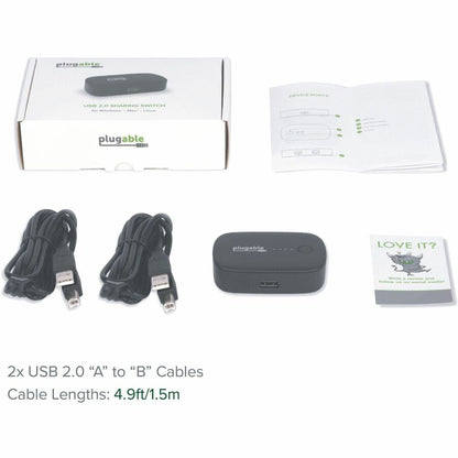 Plugable USB 2.0 Sharing Switch - Model USB2-SWITCH2 for Linux & Windows