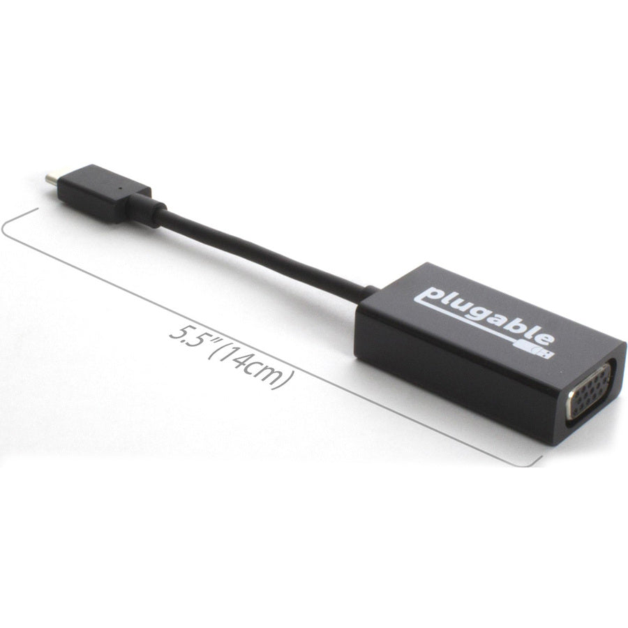 Plugable USB-C to VGA Adapter USBC-VGA for Windows, Mac, Linux – Supports Up to 1920x1200 Resolution