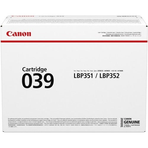 Canon 039 Original Laser Toner Cartridge - Black for Canon imageCLASS and i-SENSYS Printers
