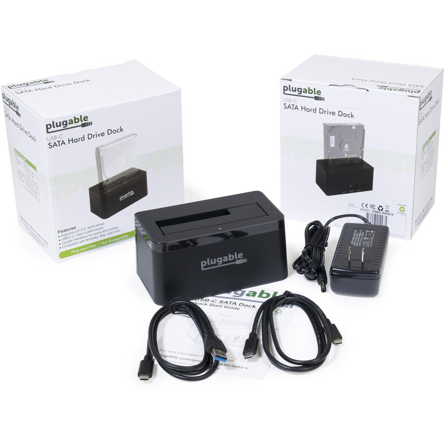 Plugable Technologies USBC-SATA-V USB 3.1 Gen 2 10Gbps SATA Hard Drive and SSD Dock