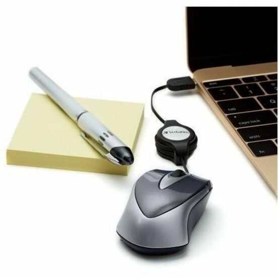 Verbatim America, LLC USB-C Mini Optical Travel Mouse - Compact, Tangle-Free Design