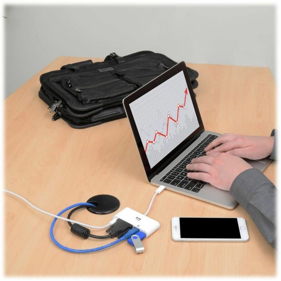 Eaton Tripp Lite Series USB-C to DVI Adapter and Docking Station U444-06N-DGU-C for laptops and notebooks