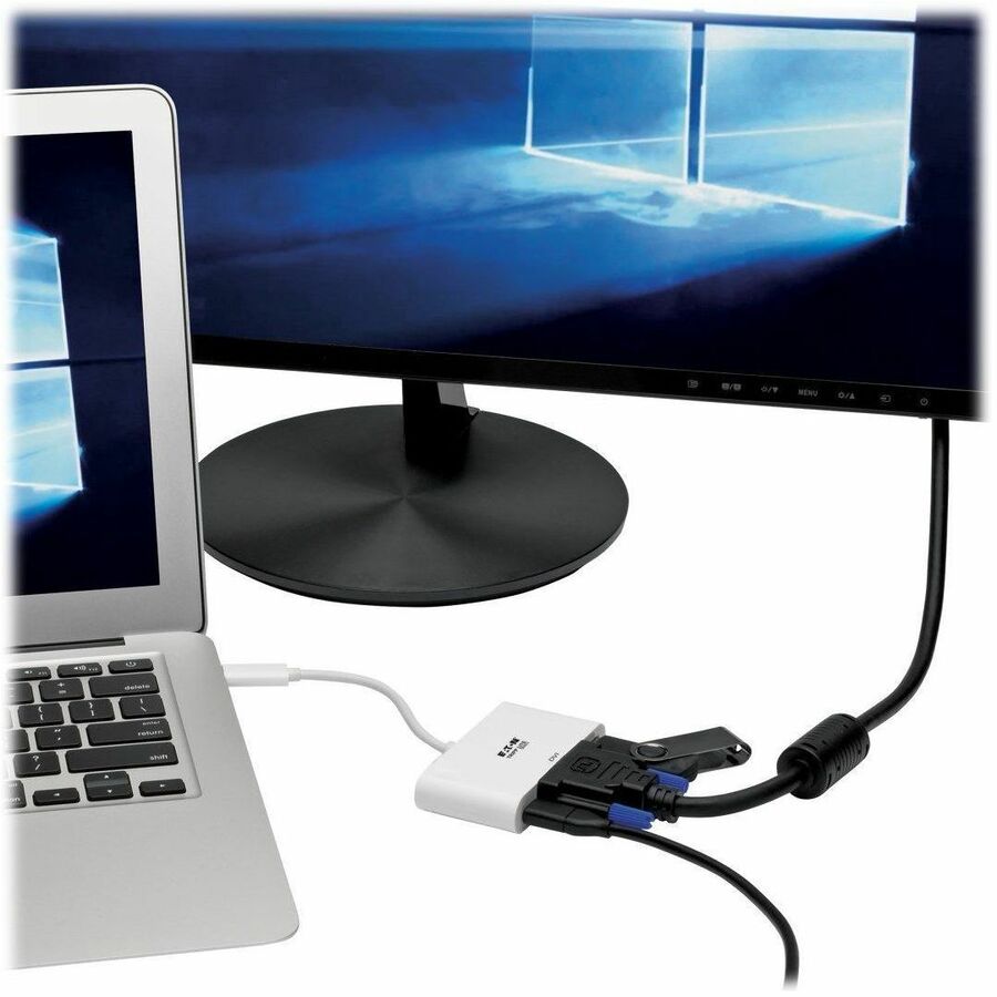 Eaton Tripp Lite Series U444-06N-DU-C USB-C to DVI Adapter with USB 3.1 and Power Delivery