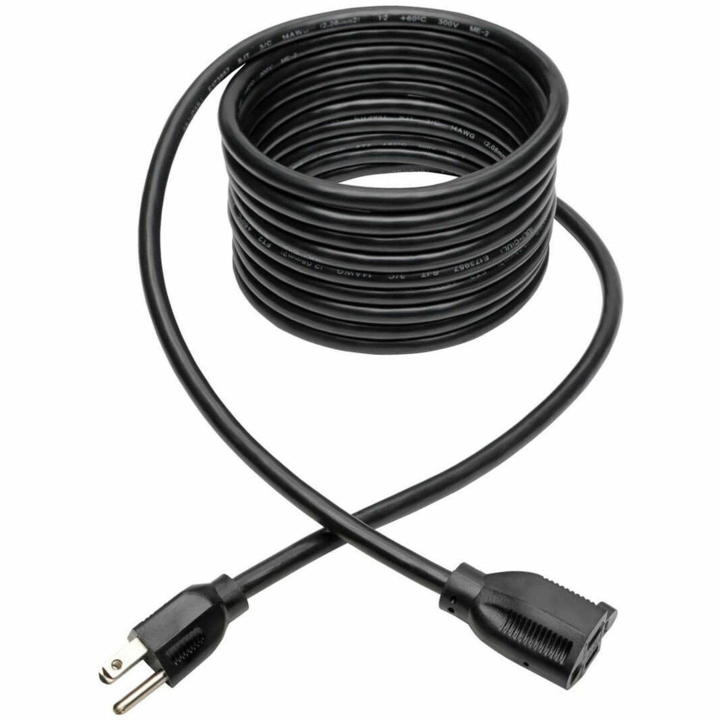 Eaton Tripp Lite Series Heavy-Duty Power Extension Cord, 15 ft., 14 AWG, NEMA 5-15P to NEMA 5-15R
