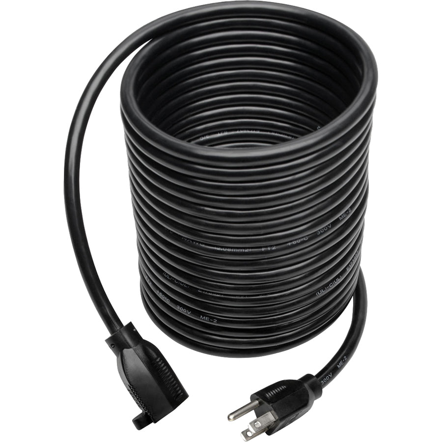 Eaton Tripp Lite Series Heavy-Duty Power Extension Cord, 25 ft. NEMA 5-15P to NEMA 5-15R, 15A 120V, Black