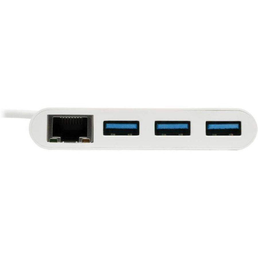 Eaton Tripp Lite Series 3-Port USB 3.1 Gen 1 Hub with Ethernet - USB-C to 3 USB-A and Gigabit Ethernet