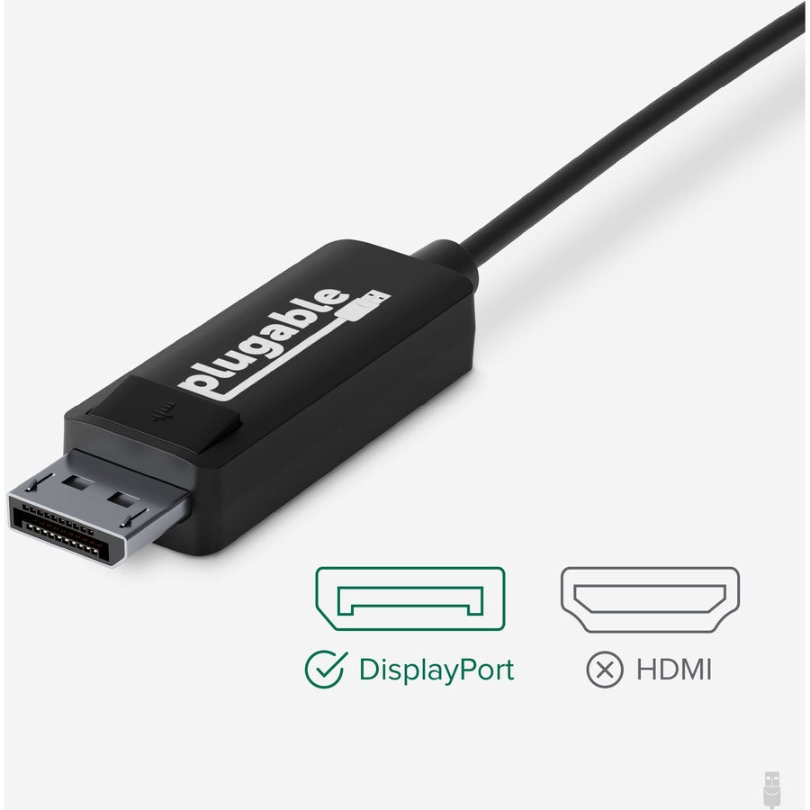 Plugable USB-C to DisplayPort Bi-Directional Adapter Cable, 6 ft (USBC-DP)
