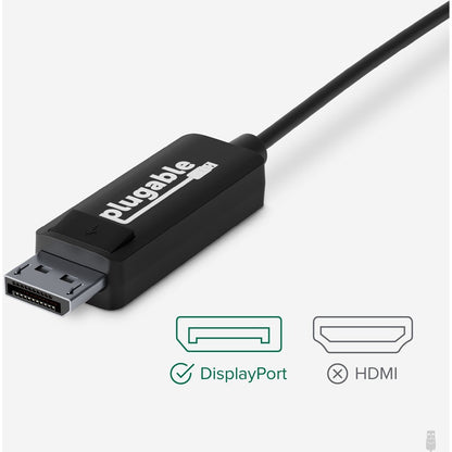 Plugable USB-C to DisplayPort Bi-Directional Adapter Cable, 6 ft (USBC-DP)