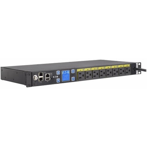 Eaton Corporation EMAT08-10 Managed 8-Outlet Rack-Mount PDU with NEMA 5-15P Plug and 120V Power