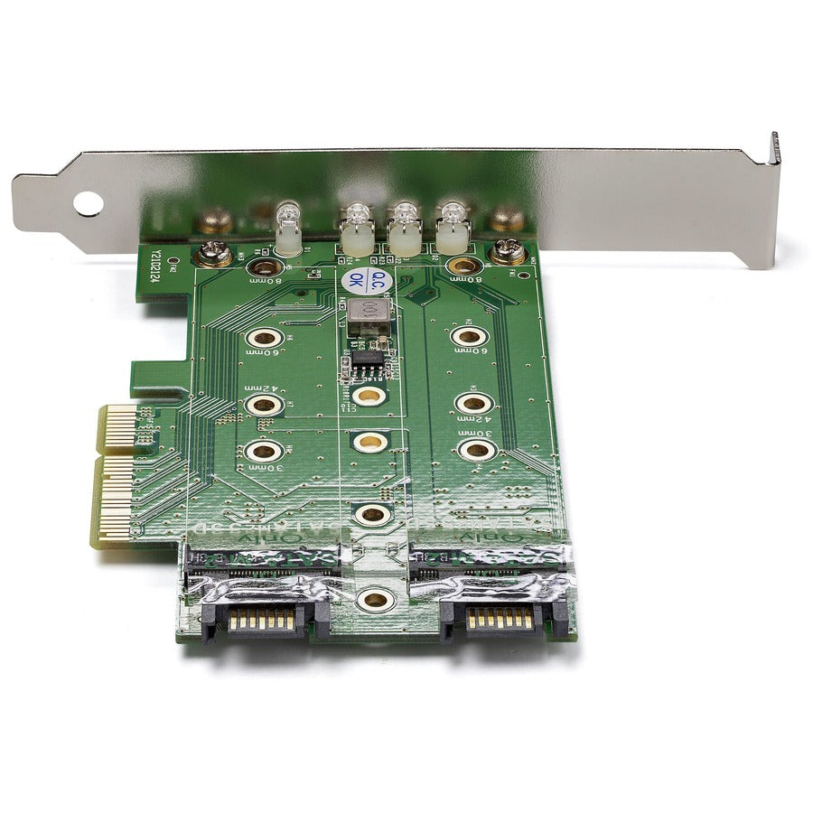 StarTech.com PEXM2SAT32N1 3-Port M.2 NGFF SSD Adapter Card for PCIe and SATA Drives