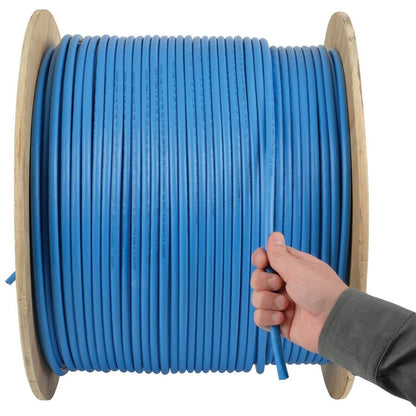 Eaton Tripp Lite Series Cat6a 10G Bulk Solid-Core PVC Ethernet Cable, Blue, 1000 ft