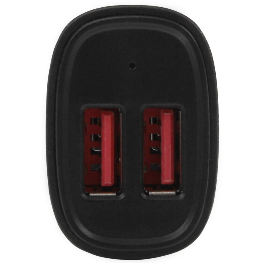 StarTech.com Dual Port USB Car Charger - Black - 24W/4.8A - Charge Two Devices Simultaneously