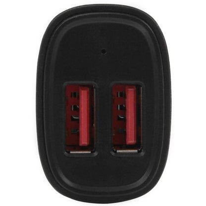 StarTech.com Dual Port USB Car Charger - Black - 24W/4.8A - Charge Two Devices Simultaneously