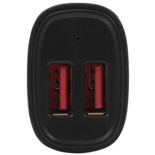 StarTech.com Dual Port USB Car Charger - Black - 24W/4.8A - Charge Two Devices Simultaneously