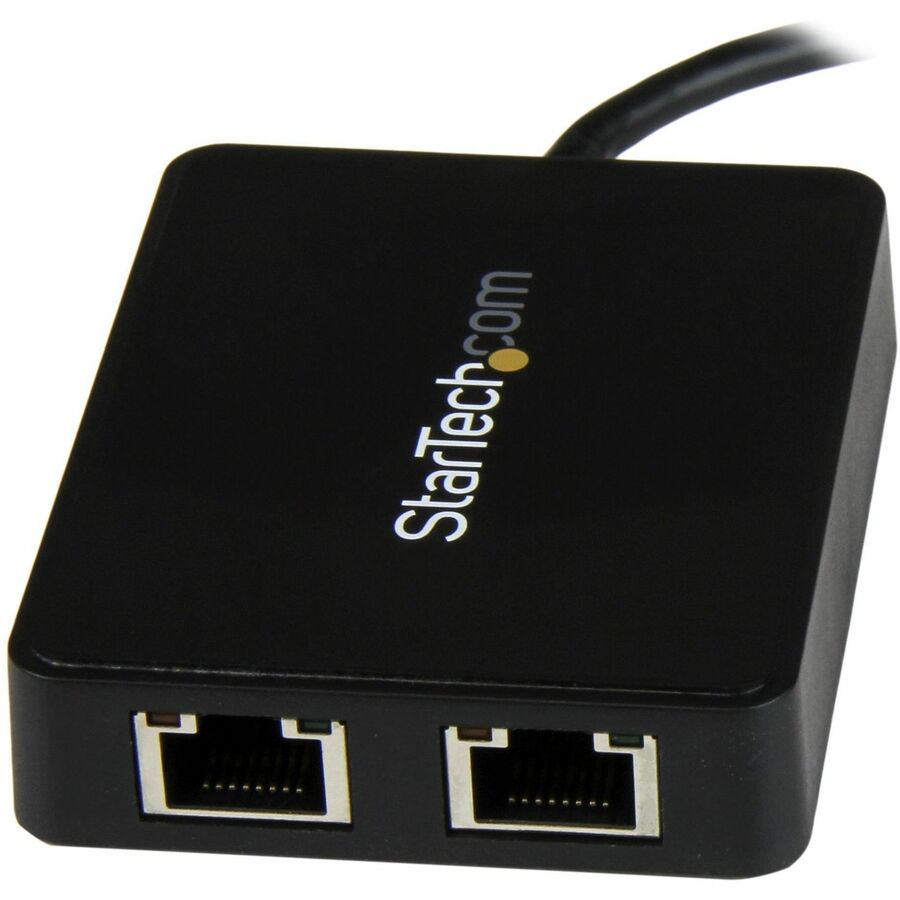 StarTech.com USB C to Dual Gigabit Ethernet Adapter with USB 3.0 Port - USB Type-C Network Adapter