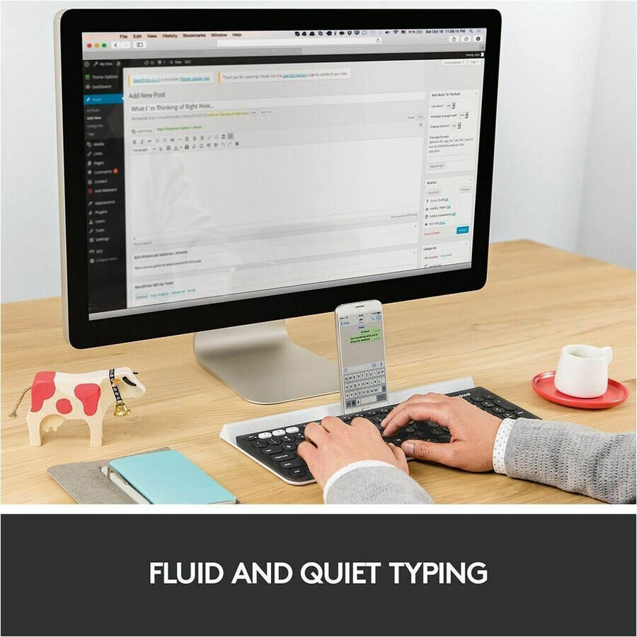 Logitech K780 Multi-Device Wireless Keyboard – Bluetooth & USB, White