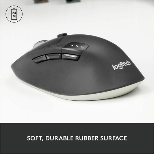 Logitech M720 Triathlon Multi-Device Wireless Mouse with Bluetooth and USB Receiver