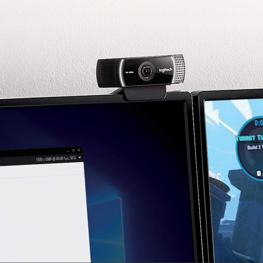 Logitech C922 Pro Stream Webcam with 1080p HD, 60 fps, and Dual Microphones
