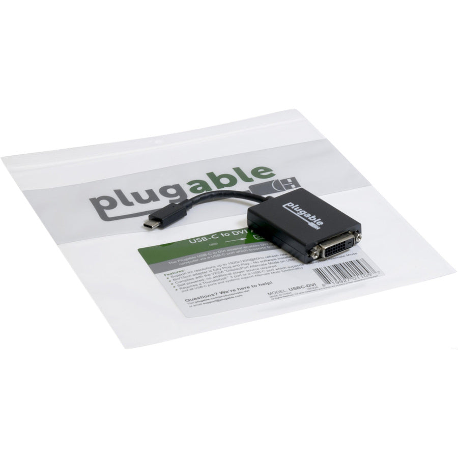 Plugable USB-C to DVI Adapter - Connect Your USB-C Laptop to a DVI Display up to 1920x1200