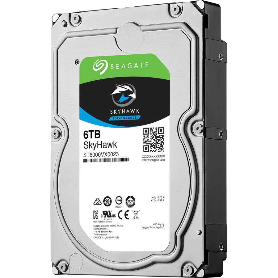 Seagate SkyHawk ST6000VX0023 6TB Internal SATA Hard Drive for Surveillance Systems