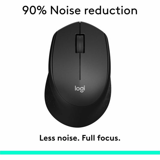 Logitech M330 SILENT PLUS Wireless Mouse – Quiet, Ergonomic, 24-Month Battery Life, Black