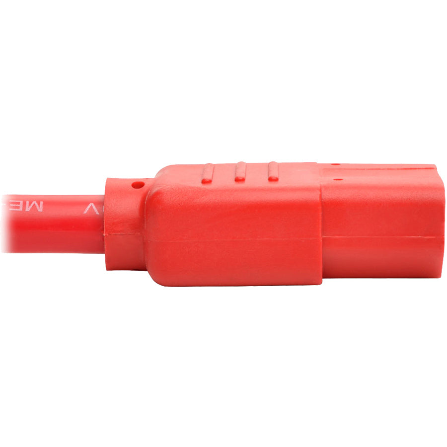 Eaton Tripp Lite Series Heavy-Duty Power Extension Cord P005-002-ARD, C13 to C14, 2 ft, 15A 250V Red