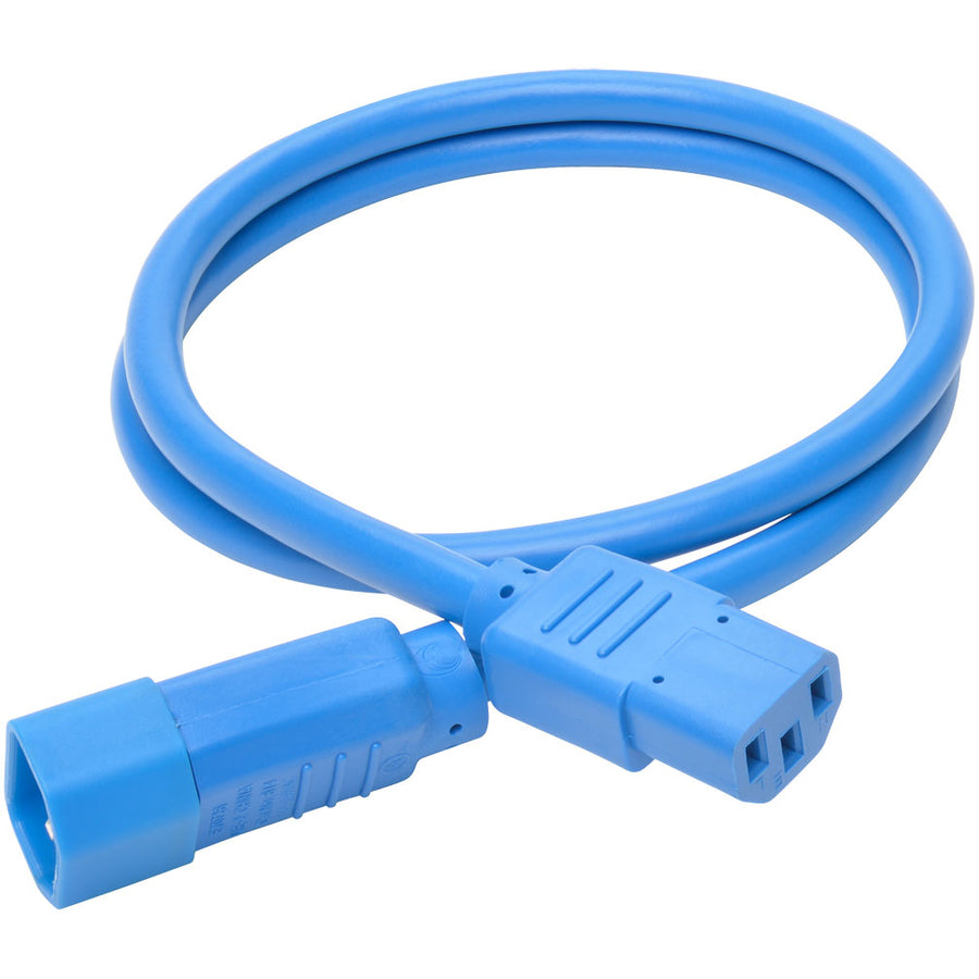 Eaton Tripp Lite Series Heavy-Duty PDU Power Cord, C13 to C14 - 15A, 250V, 3 ft, Blue