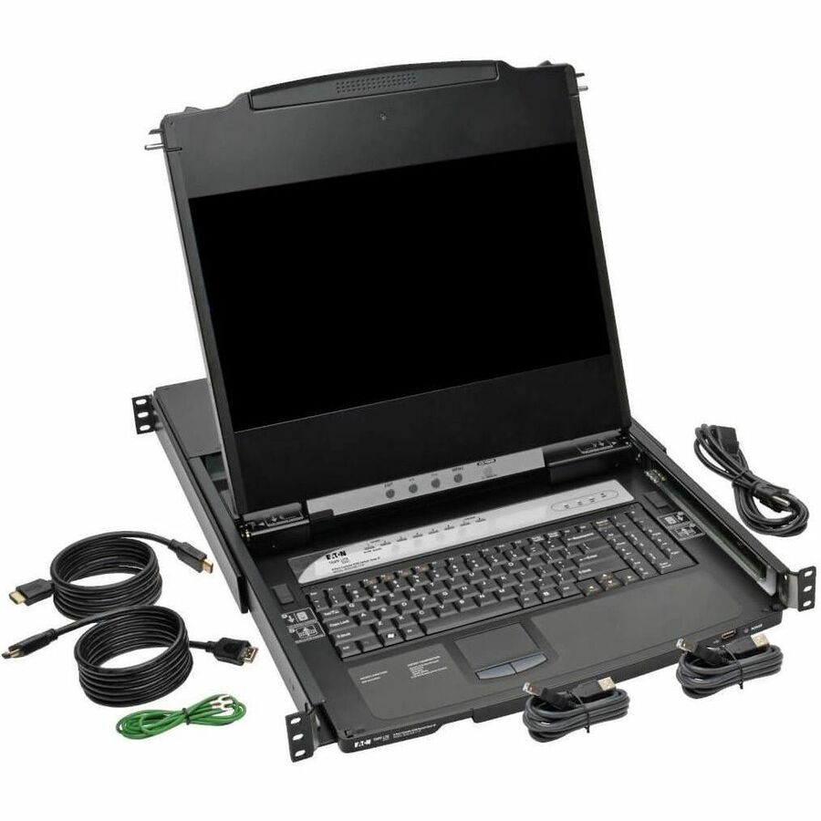 Eaton Corporation Tripp Lite B030-008-17-IP NetDirector 8-Port 1U Rack-Mount HDMI KVM Console with 17-Inch LCD and IP Remote Access