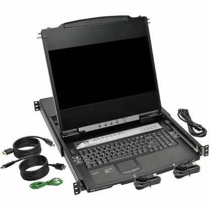 Eaton Corporation Tripp Lite B030-008-17-IP NetDirector 8-Port 1U Rack-Mount HDMI KVM Console with 17-Inch LCD and IP Remote Access